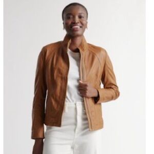 Quince Women's Cognac Leather Jacket